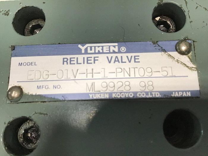 Used YUKEN Relief Valve EDG-01V-H-1-PNT09-51 #138032