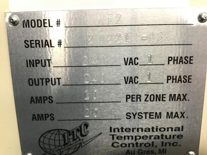 IDEAL MACHINERY Dual Zone Hot Runner IM-MF2-A1 NEW