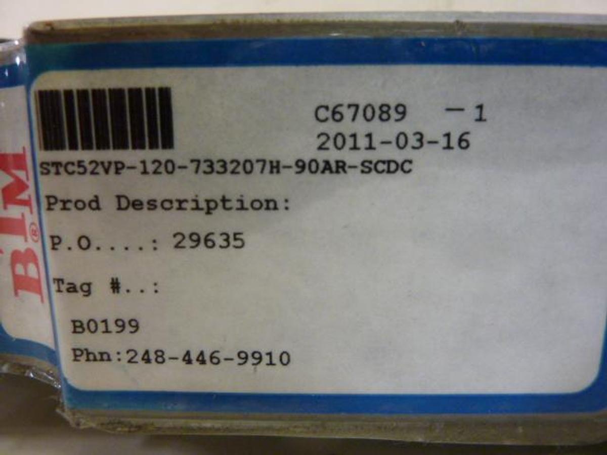 Used BTM CORP Power Clamp STC52VP-1420-73320H-90AR-SCDC Used