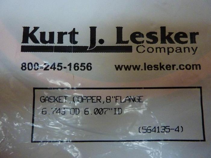 KURT J LESKER Copper Gasket 800-CG #40150 DNL SCRAPPED