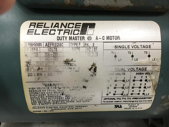 Used RELIANCE ELECTRIC Motor P56H5069V Used #139061
