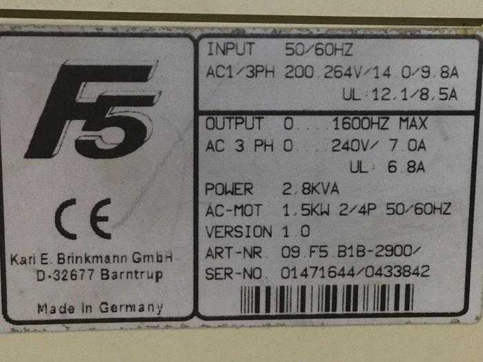 Used KEB F5 Drive 09.F5.B1B-2900 #105138