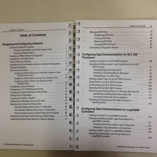 Used ROCKWELL Documentation Reference Guide ABT-N100-TSJ50 #70757