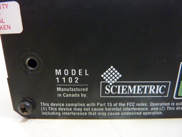 Used SCIEMETRIC INSTRUMENTS Sigmeter 1102 #51275