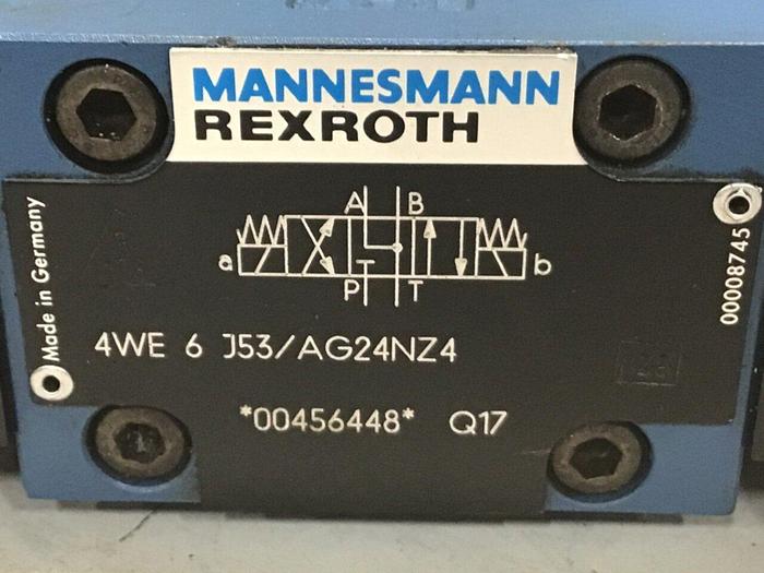 Used REXROTH Valve 4WE6J53/AG24NZ4 MANIFOLD #137664
