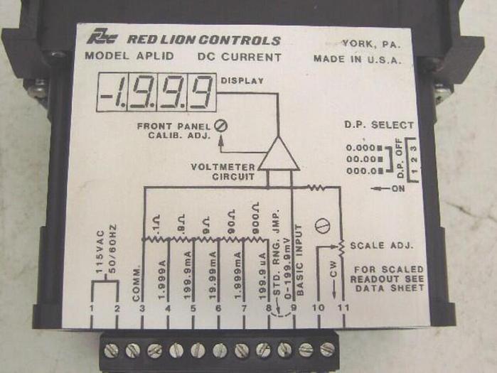 Used RED LION CONTROLS Current Meter APLID400 Used