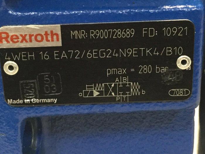 Used REXROTH Valve 4WE6JA62EG24N9K4B10 Used