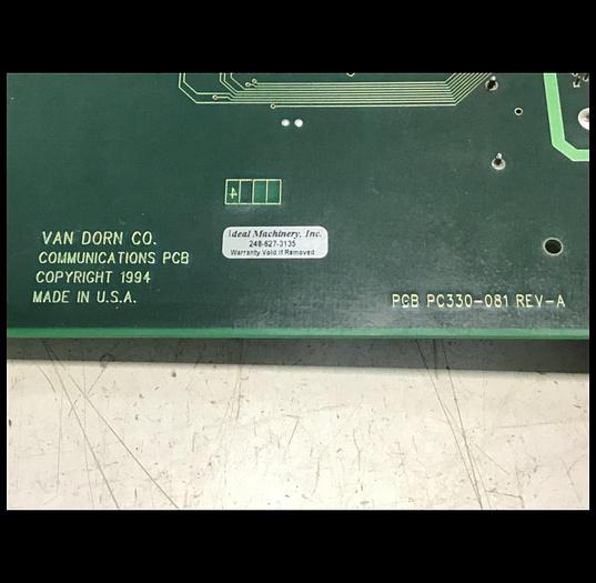 Used VAN DORN Communication Board PC330-081 330-081 Used