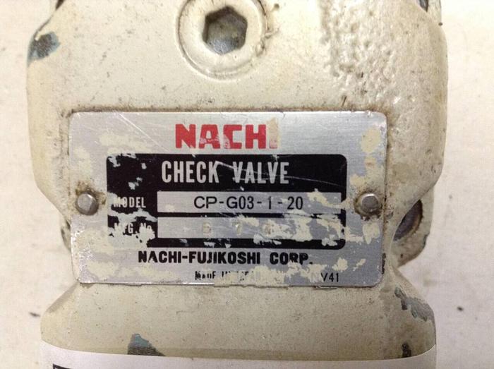 Used NACHI Check Valve CP-G03-1-20 #68215