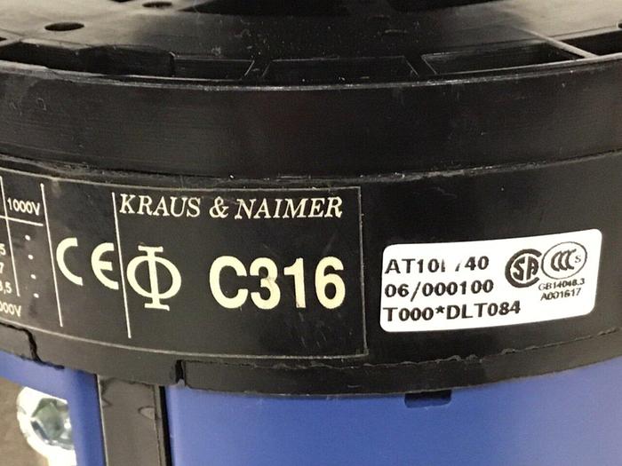 Used KRAUS & NAIMER Manual Motor Control Switch C316 #133198