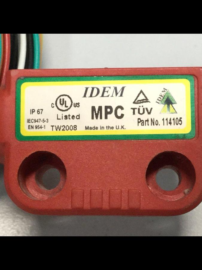 Used IDEM SAFETY SWITCHES Coded Miniature Switch 114105 USED
