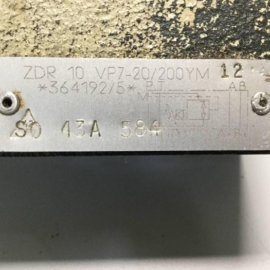 Used HYDRONORMA Valve ZDR10VP720200YMHN #92302