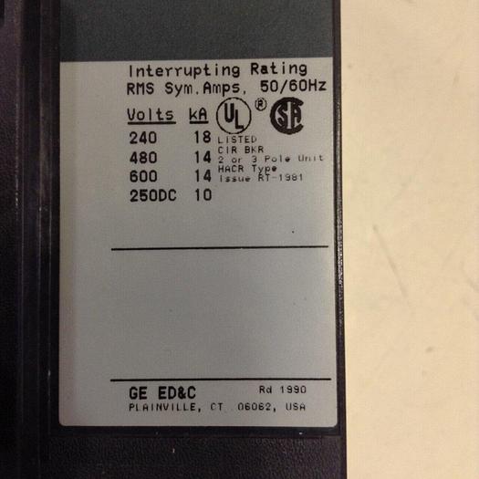 Used GE 50 Amp Circuit Breaker TED136050 #78042