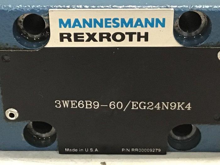 Used MANNESMANN REXROTH Hydraulic Valve 3WE6B960/EG24N9K4 Used