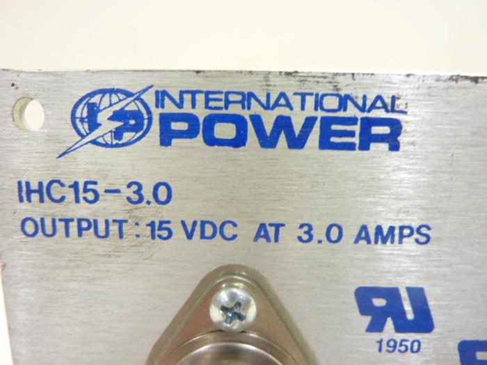 Used INTERNATIONAL POWER Power Supply IHC15-3.0 #44586