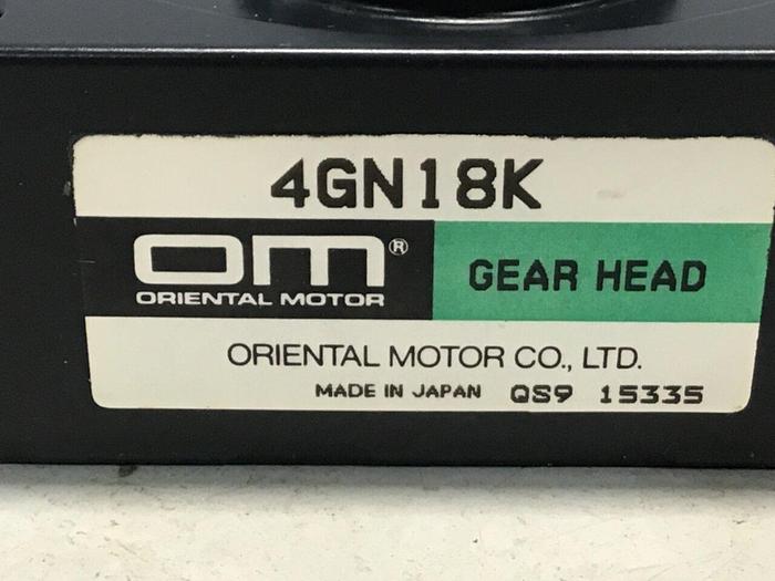 Used ORIENTAL MOTOR Gear Head 4GN18K #102230