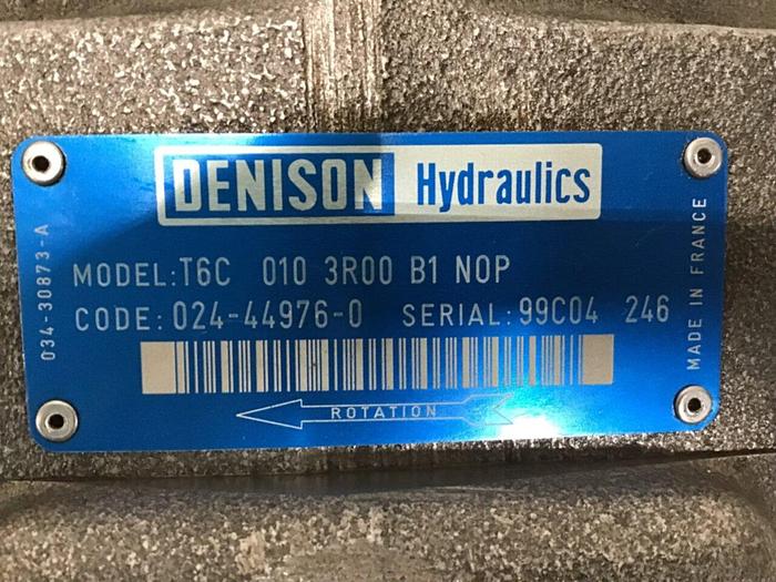 Used DENISON HYDRAULICS Vane Pump T6C 010 3R00 B1 NOP #130334