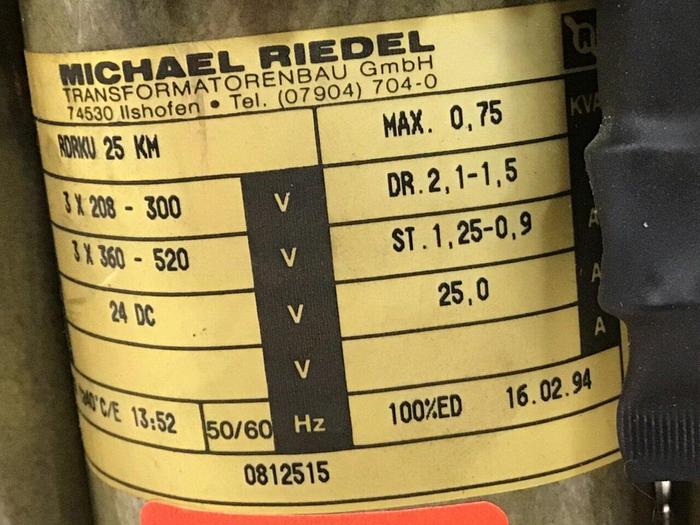 Used GENERAL ELECTRIC Transformer RDRKU 25 KM Used