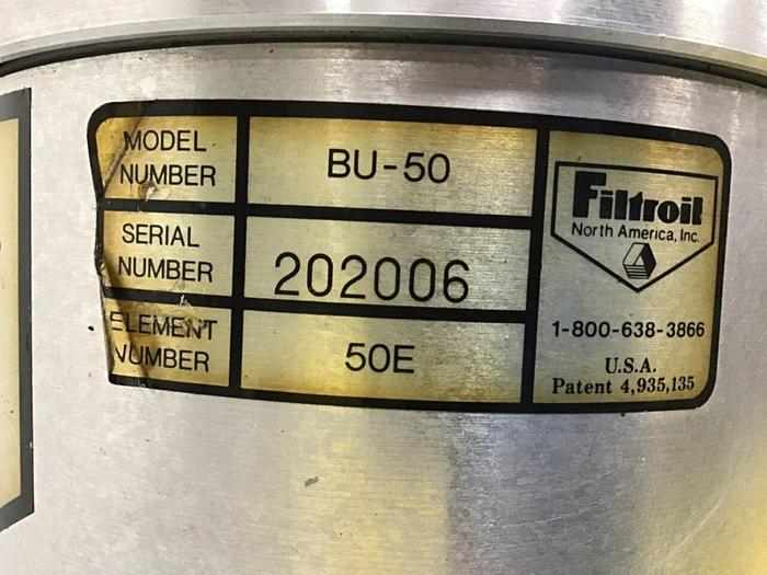 Used FILTROIL Filter Cartridge BU-50 #125973