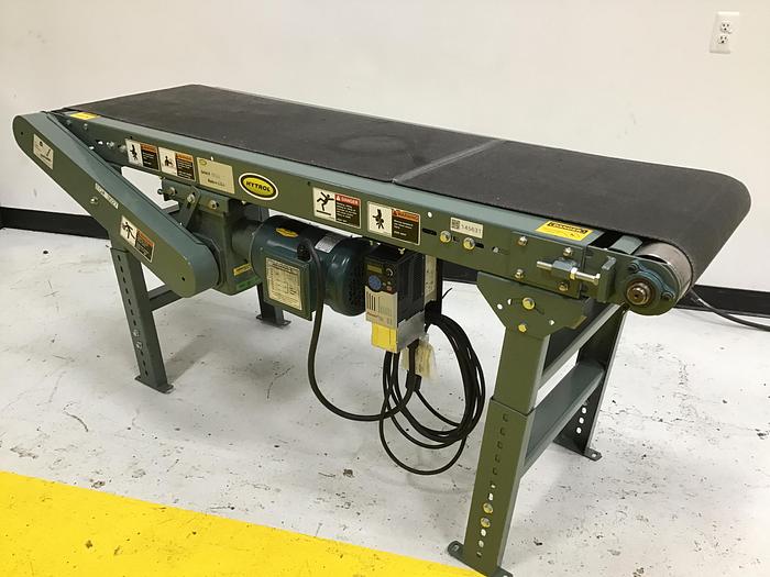 Used Hytrol Belt Conveyor Variable Speed Adjustable Legs Used #145631