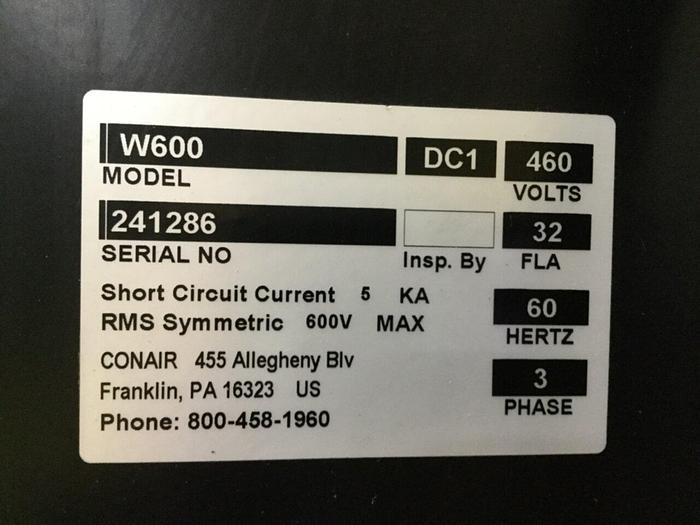 Used CONAIR W600 Central Dehumidifying Dryer W600 USED