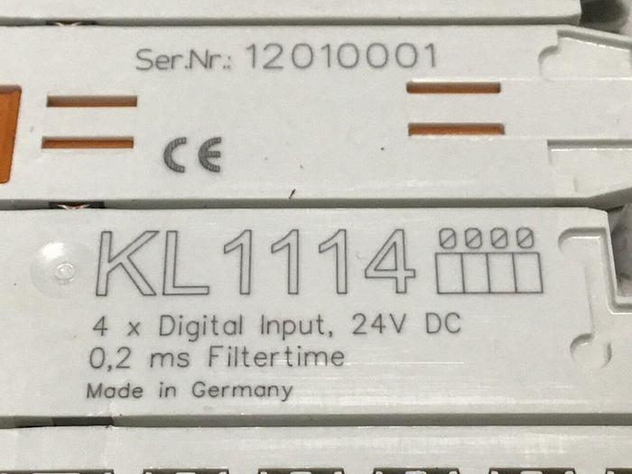 Used BECKHOFF 4-Channel Digital Input Terminal KL1114 #125251