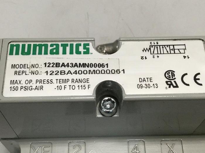 Used NUMATICS Solenoid 122BA43AMN00061 #109717