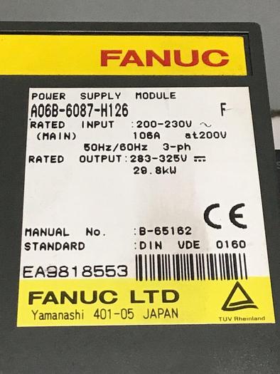 Used FANUC / G.E. Servo Drive A06B-6087-H126 #135829