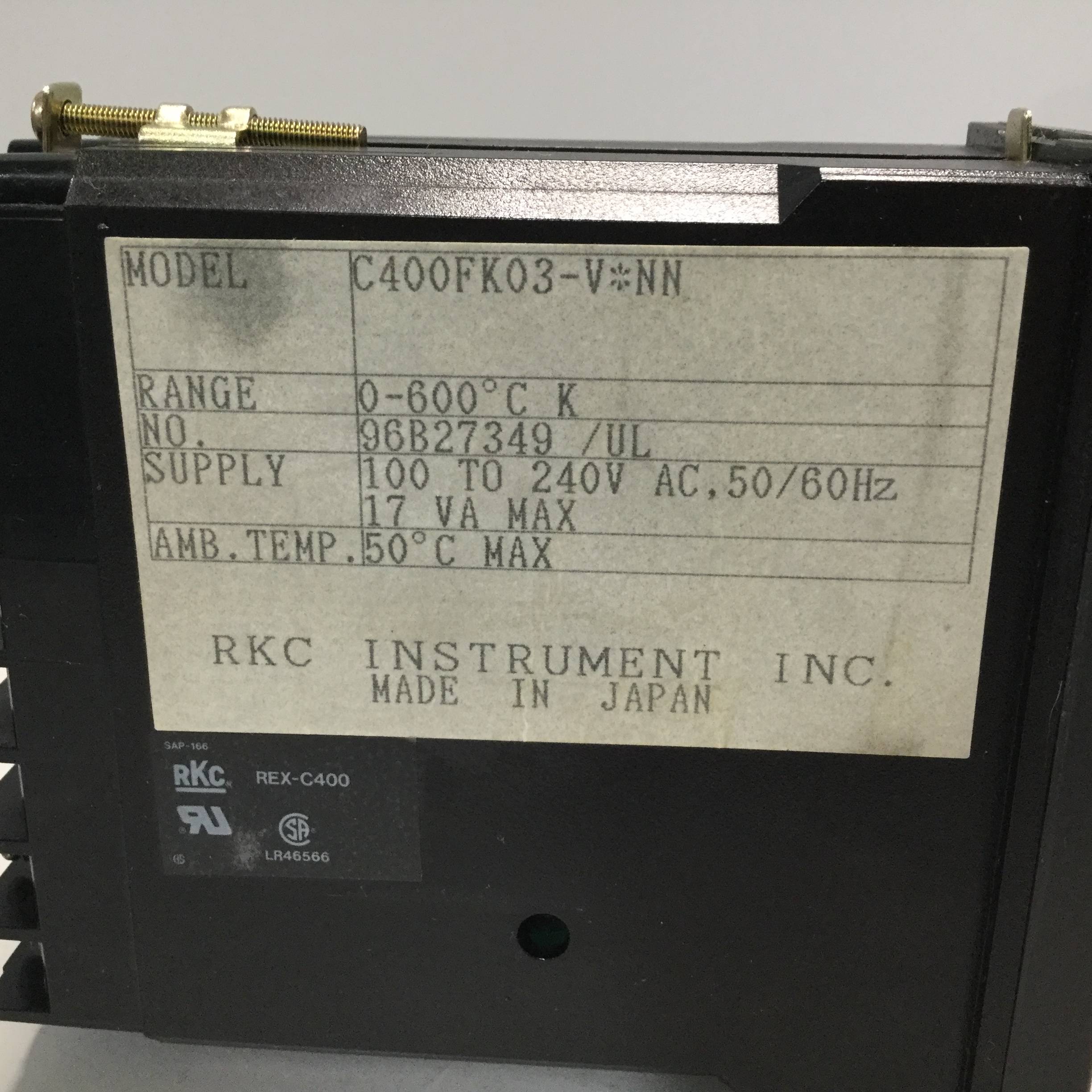 Used RKC Temperature Control REX-C400FK03VNN USED