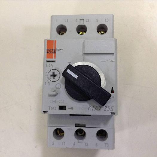 Used SPRECHER & SCHUH Contactor KTA7-25S-1.6A #84571