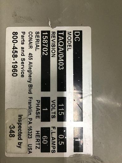 Used CONAIR FRANKLIN Dust Collector w/ Lid DC1 #136235