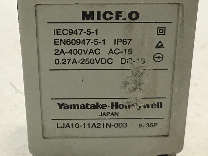 Used YAMATAKE Limit Switch LJA10-11A21N-003 #121496