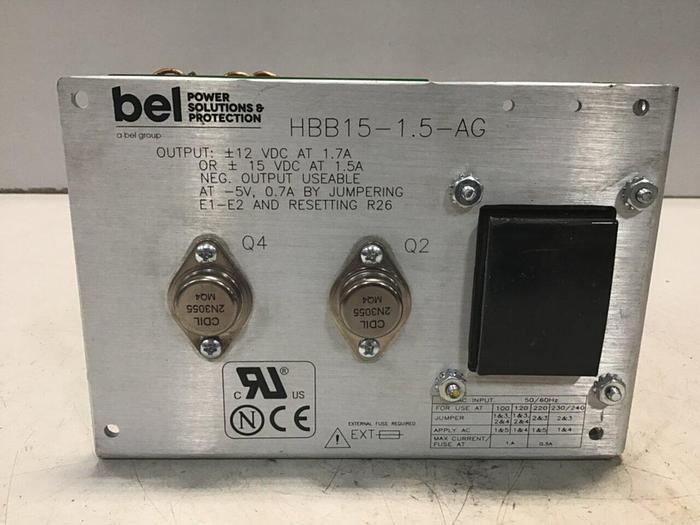Used BEL Power Supply HBB15-1.5-AG #143511