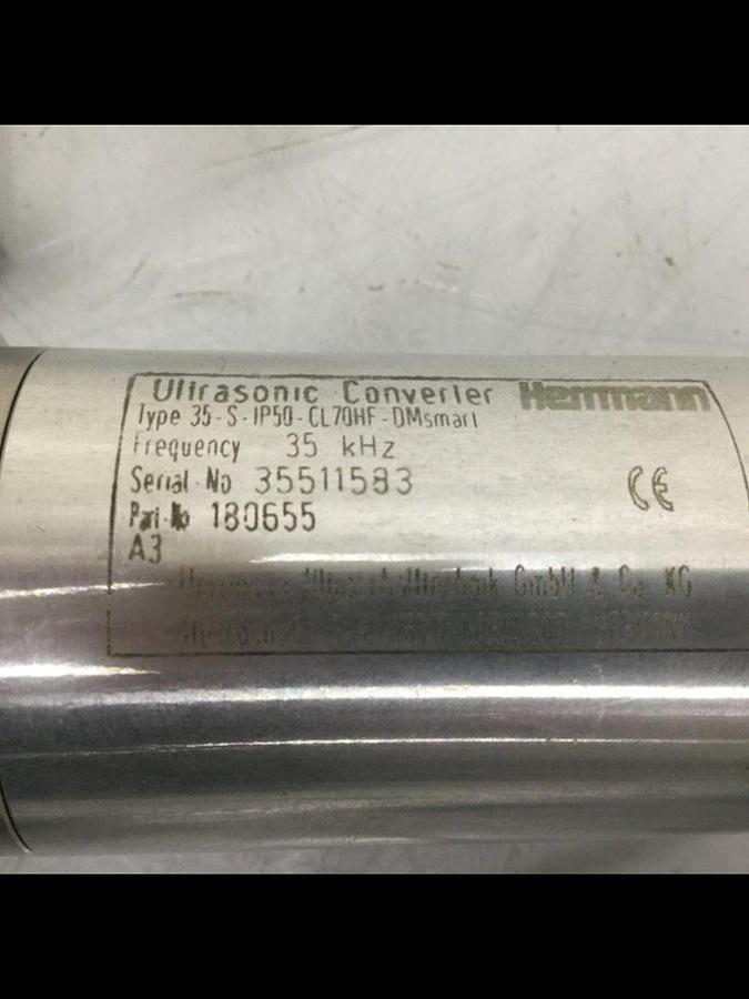 Used HERRMANN Ultrasonic Converter 35-S-IP50-CL70HF #115337