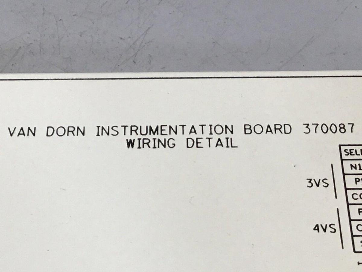 Used VAN DORN Instrumentation Board 370087 USED