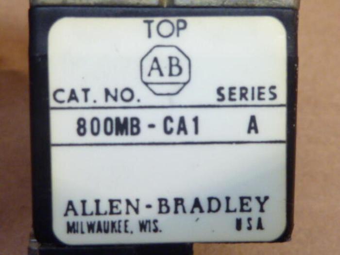 Used ALLEN BRADLEY Push Button 800MB-CA1 #38172