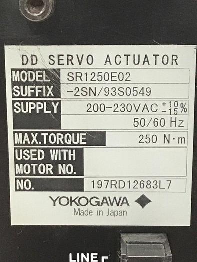 Used YOKOGAWA DD Servo Actuator Drive SR1250E02 Used