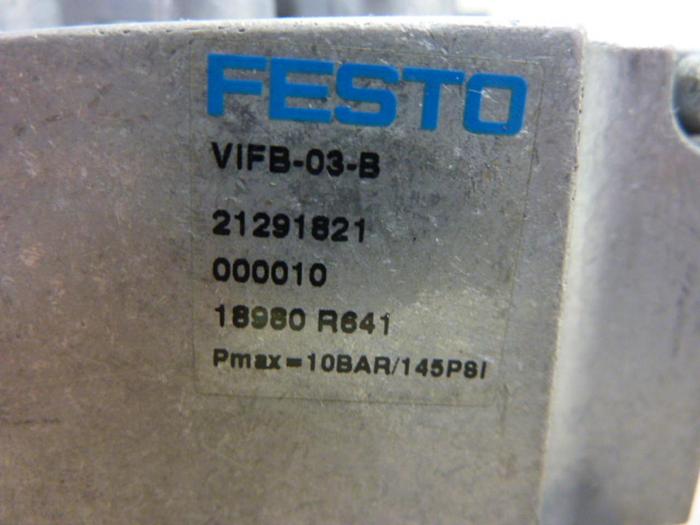 Used FESTO Control Block w/ Valves IFB8-03 #52694