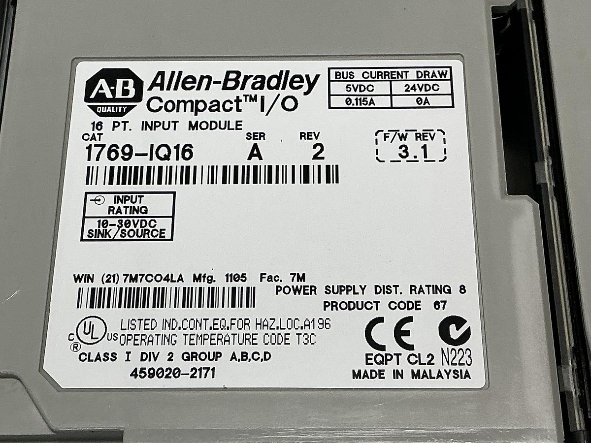 Used ALLEN BRADLEY 1764-24BWA SER B