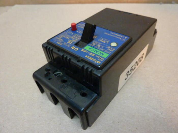 Used MITSUBISHI 15 Amp Circuit Breaker NV30-CA-15 #35208