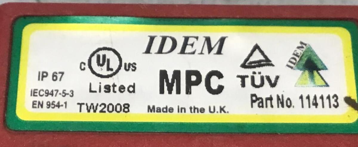 Used IDEM SAFETY SWITCHES Coded Miniature Switch 114113 USED
