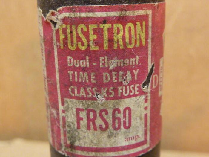 Used FUSETRON 60 Amp Fuse FRS-60 #33724