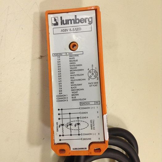 Used LUMBERG Sensor Distribution Box ASBV8-5/LED #79973