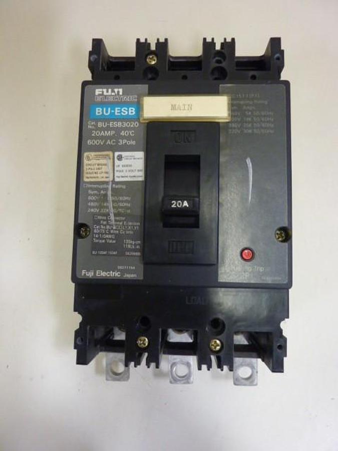 Used FUJI ELECTRIC 20 Amp Circuit Breaker BU-ESB3020 Used