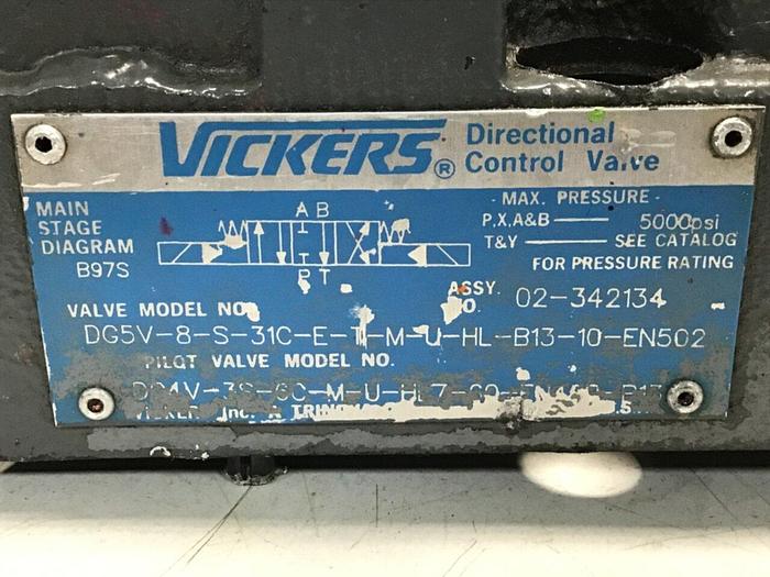 Used VICKERS Directional Control Valve DG5V8S31CE7MUHLB1310EN502 Used