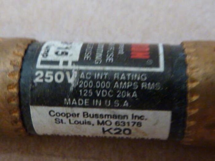 Used FUSETRON 15 Amp Fuse FRN-R-15 #26714