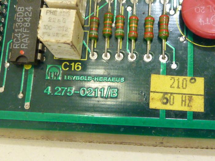 Used LEYBOLD HERAEUS Circuit Board 4.275-0211/B Used
