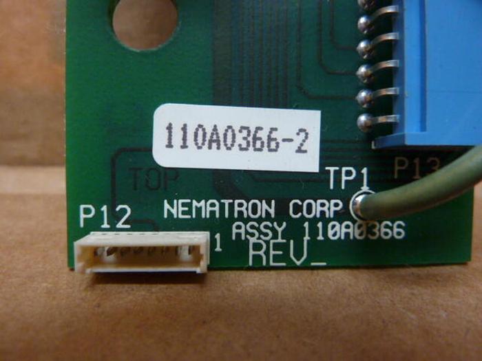 Used NEMATRON CORP Circuit Board 110A0366-2 Used