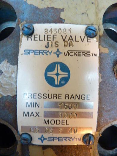 Used VICKERS Relief Valve CG06F40 #39032