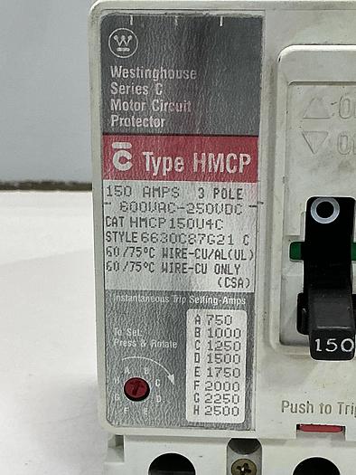 Used WESTINGHOUSE HMCP150U4C